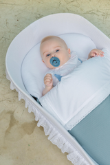 Saco capazo azul liso con GUATA EXTRAÍBLE