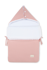 Saco capazo rosa liso con guata extraíble