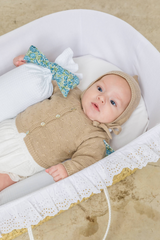 Cojines antivuelco blanco liso lazo Roque