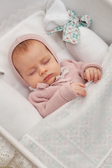 Cojines antivuelco blanco liso lazo Cristina