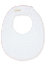 Babero blanco vivo rosa