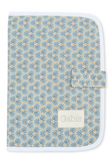 Portadocumentos geométrico azul