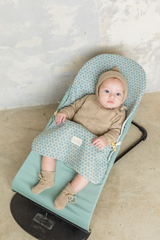 Babero hamaca geométrico azul