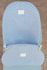 Babero hamaca geométrico azul