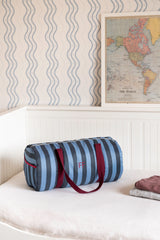 Bolsa de viaje IMPERMEABLE Rayas azules y grises