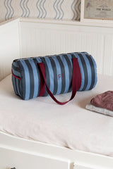 Bolsa de viaje IMPERMEABLE Rayas azules y grises