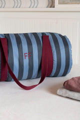 Bolsa de viaje IMPERMEABLE Rayas azules y grises