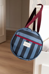 Bolsa de viaje IMPERMEABLE Rayas azules y grises