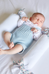 Cojines antivuelco blanco liso lazo Matilda