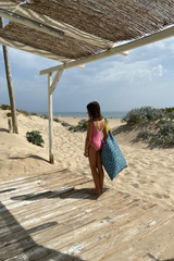 Puff playa animal print impermeable