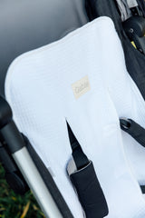 Colchoneta silla paseo estrecha piqué blanco