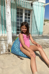 Puff playa animal print impermeable