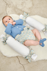 Cojines antivuelco blanco liso lazo Ignacio