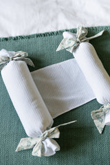 Cojines antivuelco blanco liso lazo Nico