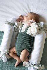 Cojines antivuelco blanco liso lazo Nico