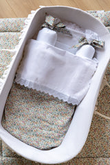 Cojines antivuelco blanco liso lazo Carlota