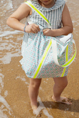 Bolsa de playa impermeable Cristina pequeña asa amarillo flúor