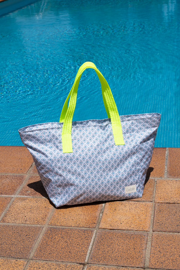 Bolsa de playa impermeable Antón asa amarillo fluor