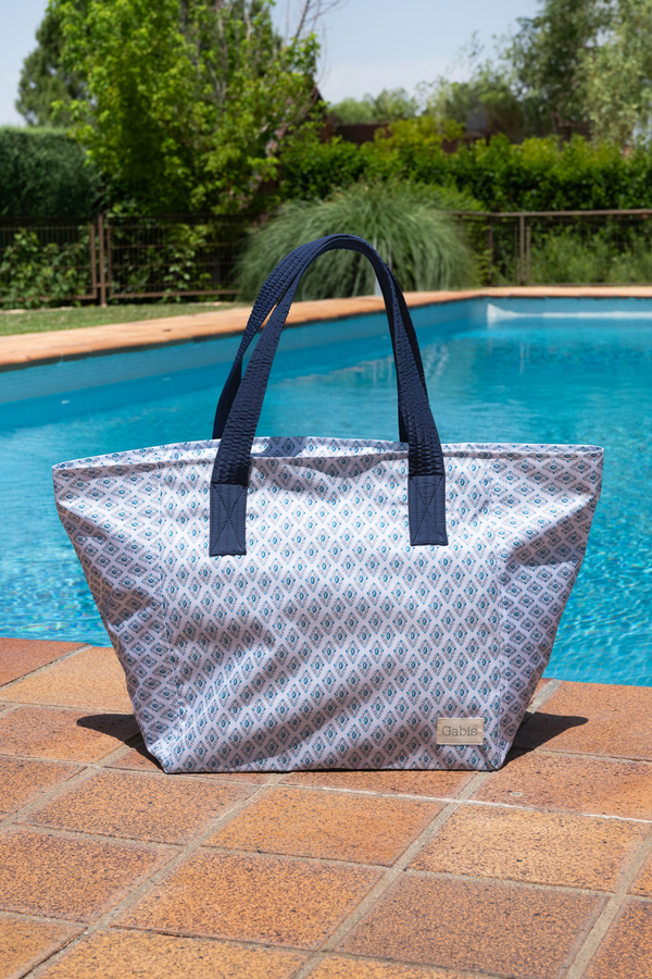 Bolsa de playa impermeable Antón asa azul