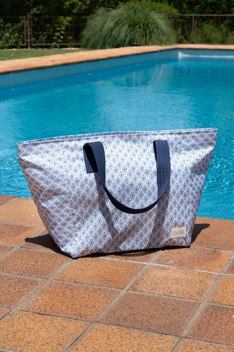 Bolsa de playa impermeable Antón asa azul