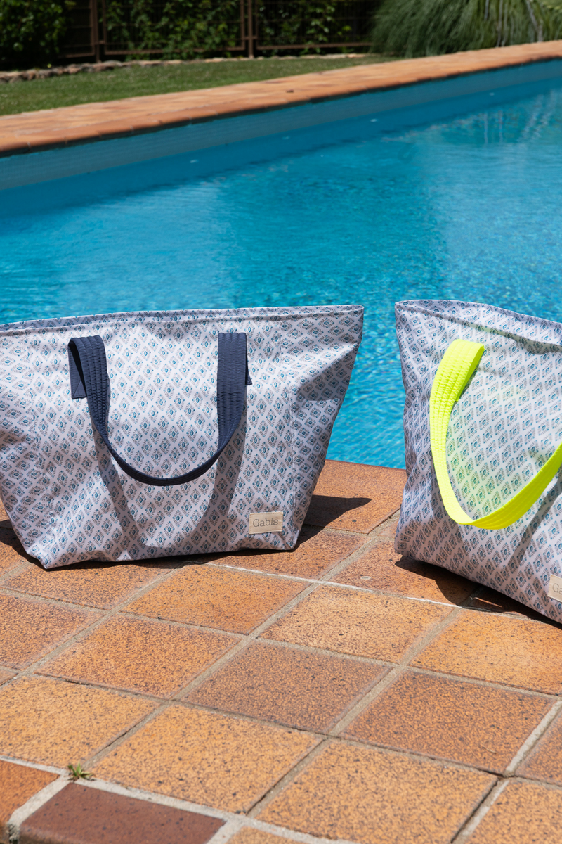 Bolsa de playa impermeable Antón asa azul